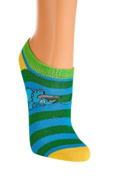 Preview: 6 Paar TippTexx 24 Kinder Sneakersocken Dinos
